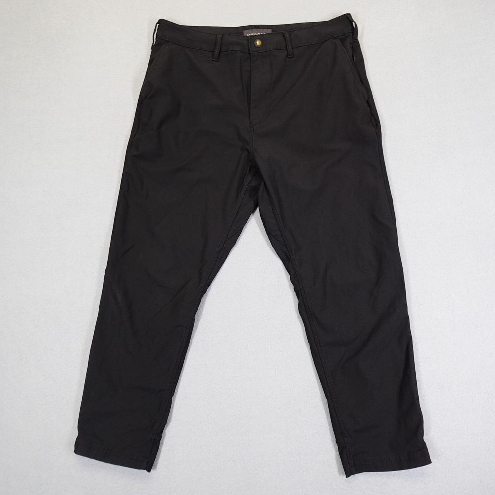 American Eagle Pants Mens 33x30 Black Active Flex Chino Trousers Casual Workwear